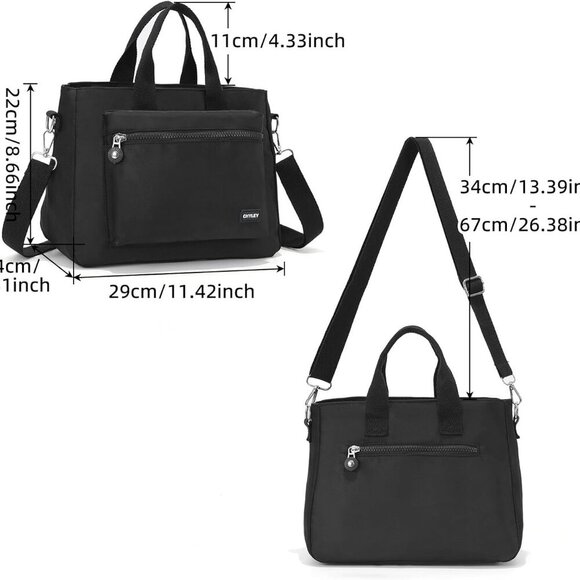 Women Canvas Tote Bag Small Crossbody Shoulder Purse Work Travel - Picture 5 of 7